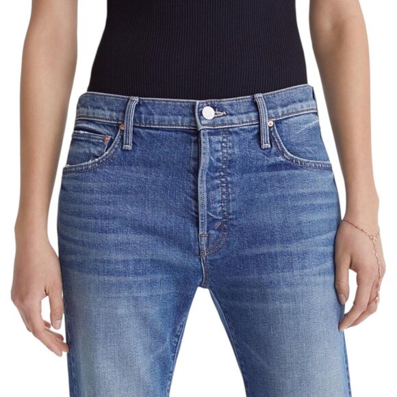 Mother The Scrapper Ankle Straight Leg Jeans Size 25 In Cowboys Don’t Cry - Picture 6 of 16